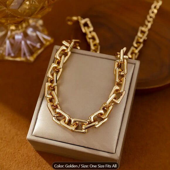 High Quality Luxurious Gold Plated  Geometry Fashion Necklace - Picture 7 of 7
